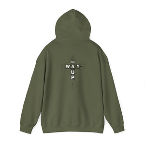 YHWH Unisex Heavy Blend™ Hooded Sweatshirt - 'This Way Up' Inspirational Design