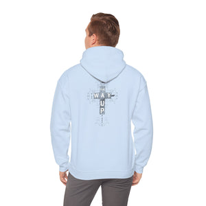 YHWH Unisex Heavy Blend™ Hooded Sweatshirt - 'This Way Up' Inspirational Design