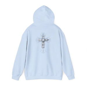 YHWH Unisex Heavy Blend™ Hooded Sweatshirt - 'This Way Up' Inspirational Design