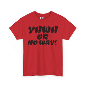 YHWH OR NO WAY!!!  Unisex Heavy Cotton Tee - Perfect for Faith & Everyday Wear