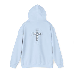 YHWH Unisex Heavy Blend™ Hooded Sweatshirt - 'This Way Up' Inspirational Design