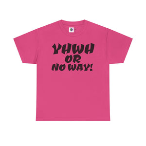 YHWH OR NO WAY!!!  Unisex Heavy Cotton Tee - Perfect for Faith & Everyday Wear