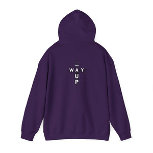 YHWH Unisex Heavy Blend™ Hooded Sweatshirt - 'This Way Up' Inspirational Design