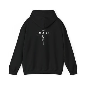 YHWH Unisex Heavy Blend™ Hooded Sweatshirt - 'This Way Up' Inspirational Design