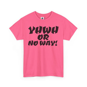 YHWH OR NO WAY!!!  Unisex Heavy Cotton Tee - Perfect for Faith & Everyday Wear