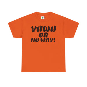YHWH OR NO WAY!!!  Unisex Heavy Cotton Tee - Perfect for Faith & Everyday Wear