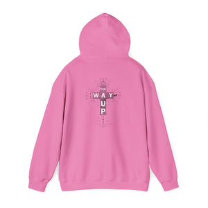 YHWH Unisex Heavy Blend™ Hooded Sweatshirt - 'This Way Up' Inspirational Design