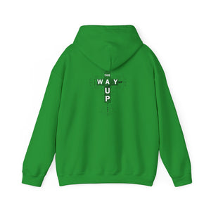 YHWH Unisex Heavy Blend™ Hooded Sweatshirt - 'This Way Up' Inspirational Design