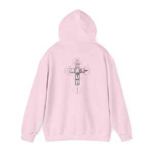 YHWH Unisex Heavy Blend™ Hooded Sweatshirt - 'This Way Up' Inspirational Design