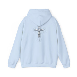 YHWH Unisex Heavy Blend™ Hooded Sweatshirt - 'This Way Up' Inspirational Design