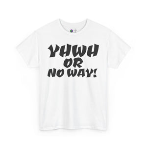 YHWH OR NO WAY!!!  Unisex Heavy Cotton Tee - Perfect for Faith & Everyday Wear