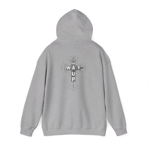 YHWH Unisex Heavy Blend™ Hooded Sweatshirt - 'This Way Up' Inspirational Design