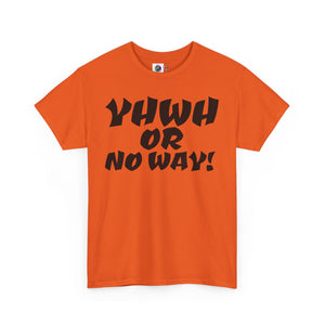 YHWH OR NO WAY!!!  Unisex Heavy Cotton Tee - Perfect for Faith & Everyday Wear