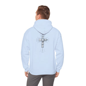 YHWH Unisex Heavy Blend™ Hooded Sweatshirt - 'This Way Up' Inspirational Design