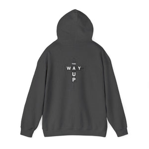 YHWH Unisex Heavy Blend™ Hooded Sweatshirt - 'This Way Up' Inspirational Design