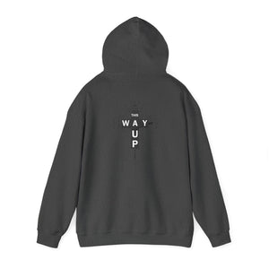 YHWH Unisex Heavy Blend™ Hooded Sweatshirt - 'This Way Up' Inspirational Design