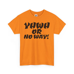 YHWH OR NO WAY!!!  Unisex Heavy Cotton Tee - Perfect for Faith & Everyday Wear