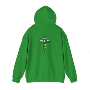 YHWH Unisex Heavy Blend™ Hooded Sweatshirt - 'This Way Up' Inspirational Design