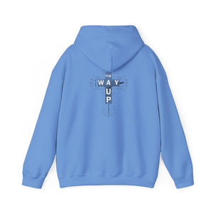 YHWH Unisex Heavy Blend™ Hooded Sweatshirt - 'This Way Up' Inspirational Design