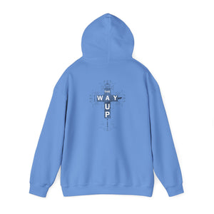 YHWH Unisex Heavy Blend™ Hooded Sweatshirt - 'This Way Up' Inspirational Design