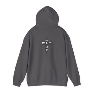 YHWH Unisex Heavy Blend™ Hooded Sweatshirt - 'This Way Up' Inspirational Design
