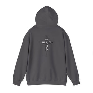 YHWH Unisex Heavy Blend™ Hooded Sweatshirt - 'This Way Up' Inspirational Design