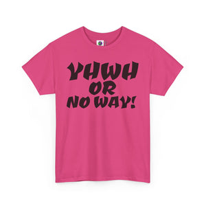YHWH OR NO WAY!!!  Unisex Heavy Cotton Tee - Perfect for Faith & Everyday Wear