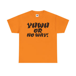 YHWH OR NO WAY!!!  Unisex Heavy Cotton Tee - Perfect for Faith & Everyday Wear