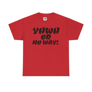 YHWH OR NO WAY!!!  Unisex Heavy Cotton Tee - Perfect for Faith & Everyday Wear