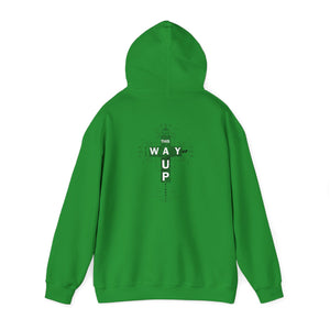 YHWH Unisex Heavy Blend™ Hooded Sweatshirt - 'This Way Up' Inspirational Design