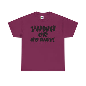 YHWH OR NO WAY!!!  Unisex Heavy Cotton Tee - Perfect for Faith & Everyday Wear