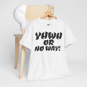 YHWH OR NO WAY!!!  Unisex Heavy Cotton Tee - Perfect for Faith & Everyday Wear
