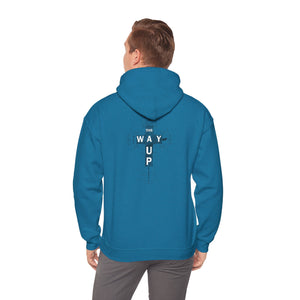 YHWH Unisex Heavy Blend™ Hooded Sweatshirt - 'This Way Up' Inspirational Design