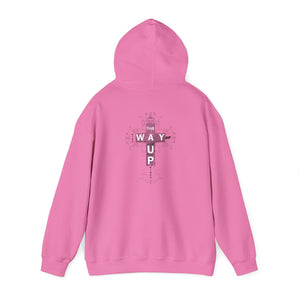 YHWH Unisex Heavy Blend™ Hooded Sweatshirt - 'This Way Up' Inspirational Design