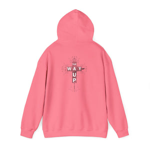 YHWH Unisex Heavy Blend™ Hooded Sweatshirt - 'This Way Up' Inspirational Design