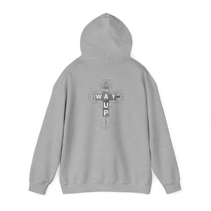 YHWH Unisex Heavy Blend™ Hooded Sweatshirt - 'This Way Up' Inspirational Design