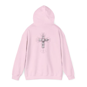 YHWH Unisex Heavy Blend™ Hooded Sweatshirt - 'This Way Up' Inspirational Design