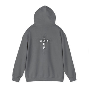 YHWH Unisex Heavy Blend™ Hooded Sweatshirt - 'This Way Up' Inspirational Design
