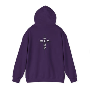 YHWH Unisex Heavy Blend™ Hooded Sweatshirt - 'This Way Up' Inspirational Design
