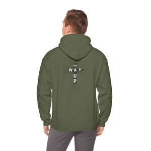 YHWH Unisex Heavy Blend™ Hooded Sweatshirt - 'This Way Up' Inspirational Design