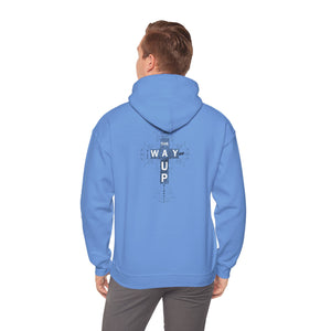 YHWH Unisex Heavy Blend™ Hooded Sweatshirt - 'This Way Up' Inspirational Design
