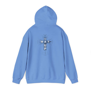 YHWH Unisex Heavy Blend™ Hooded Sweatshirt - 'This Way Up' Inspirational Design