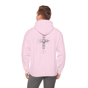 YHWH Unisex Heavy Blend™ Hooded Sweatshirt - 'This Way Up' Inspirational Design