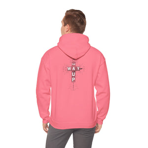 YHWH Unisex Heavy Blend™ Hooded Sweatshirt - 'This Way Up' Inspirational Design