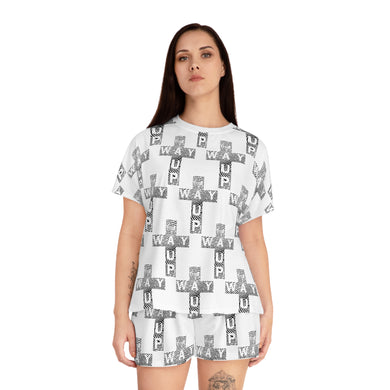 THIS WAY UP Logo Print Women's Short Pajama Set (AOP)