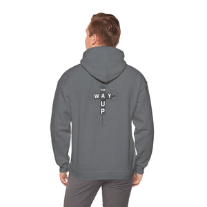 YHWH Unisex Heavy Blend™ Hooded Sweatshirt - 'This Way Up' Inspirational Design