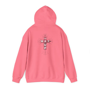 YHWH Unisex Heavy Blend™ Hooded Sweatshirt - 'This Way Up' Inspirational Design
