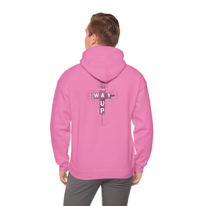 YHWH Unisex Heavy Blend™ Hooded Sweatshirt - 'This Way Up' Inspirational Design