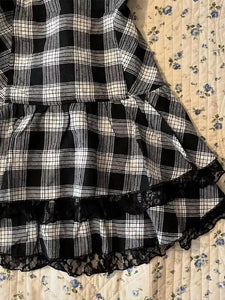 K-Pop Style Harajuku Lattice Vintage Sleeveless Gothic Punk Summer Dresses