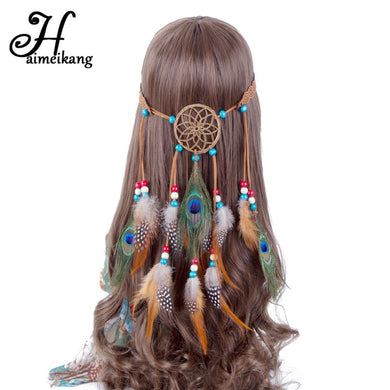 Bohemian Dream Catcher Feather Native Headdress